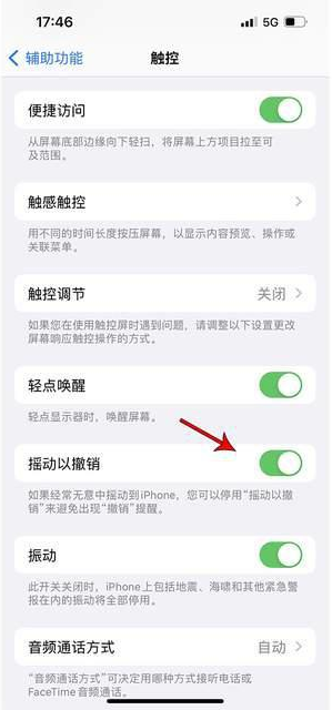 观山湖苹果手机维修分享iPhone手机如何设置摇一摇删除文字 